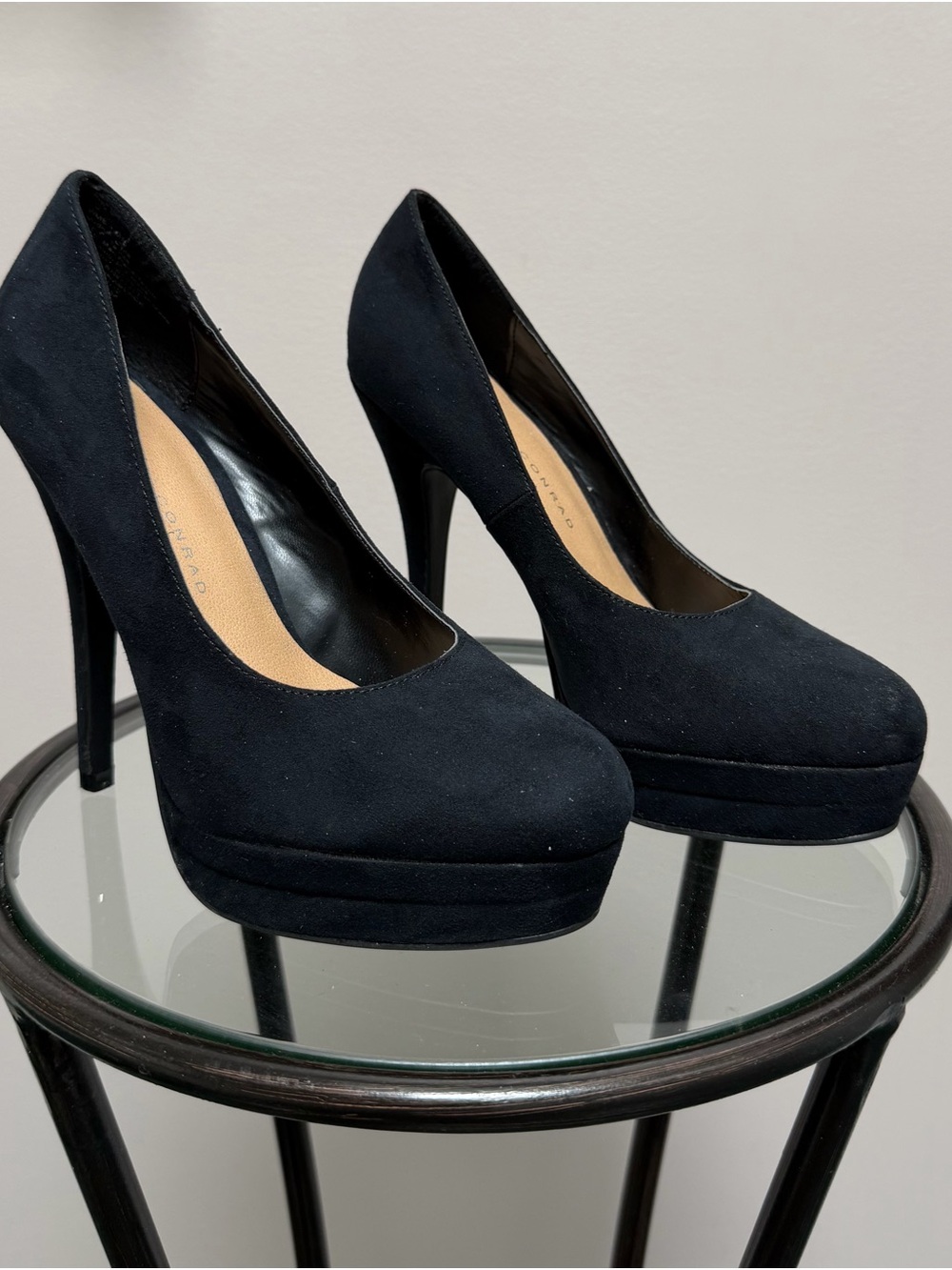 LC Lauren Conrad Johanna Black Platform Stiletto Pumps Size 7